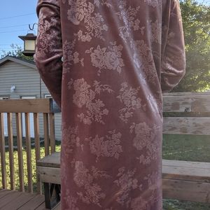 *SALE 2/$20* Long Pink Velvet Cardigan